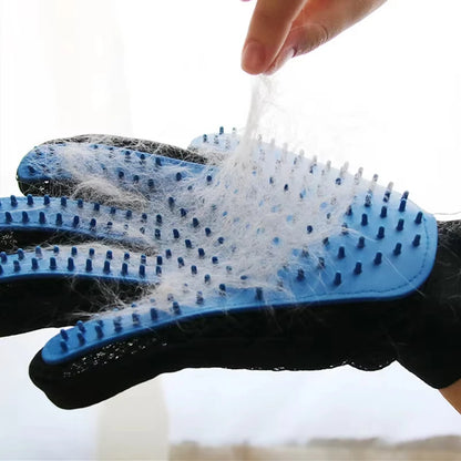 Pet Grooming Glove for Cats and Dogs - Deshedding Brush and Massage Tool for Effective Hair Removal and Cleaning