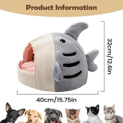 Luxury Plush Shark Pet Bed 