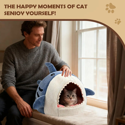 Luxury Plush Shark Pet Bed 