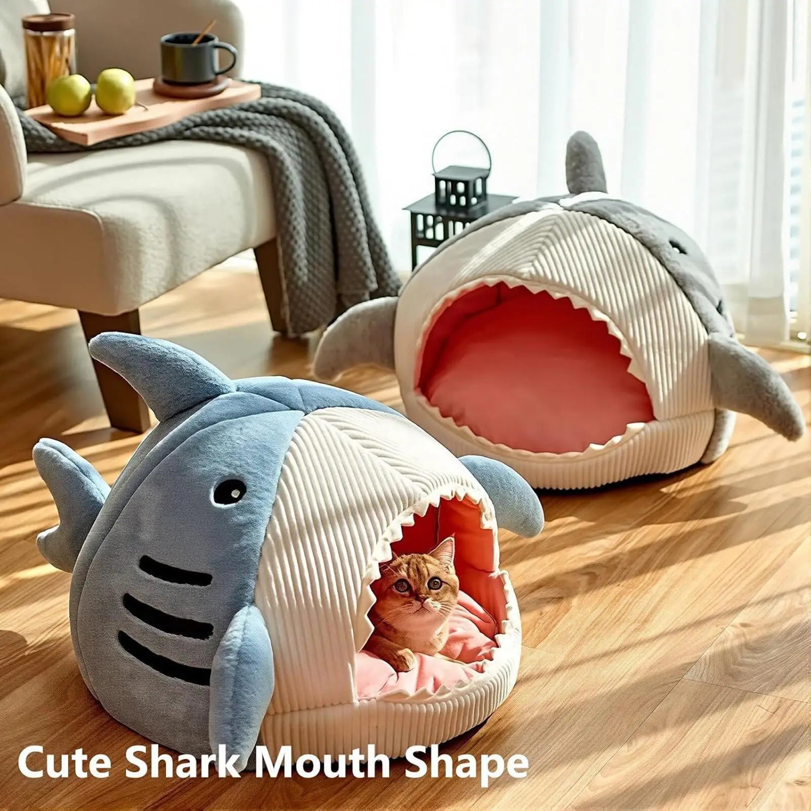 Luxury Plush Shark Pet Bed 