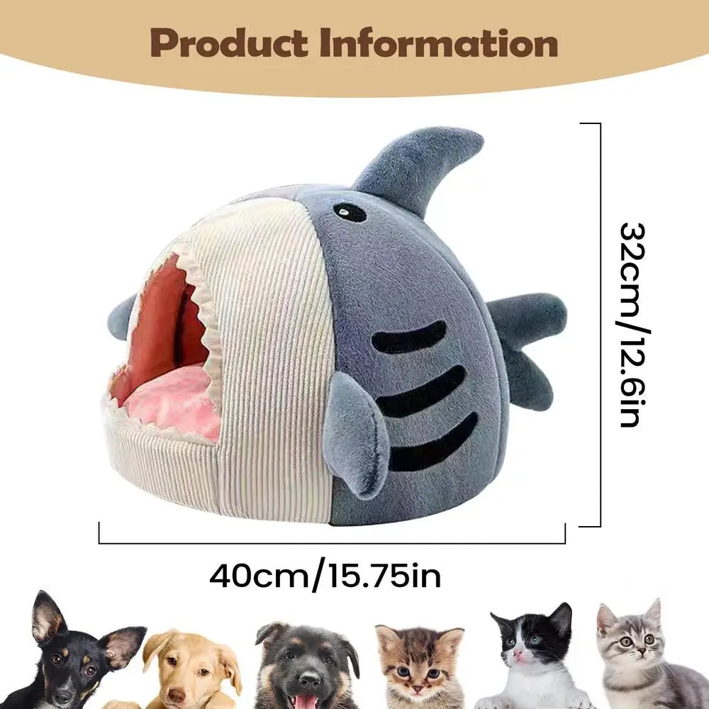 Luxury Plush Shark Pet Bed 