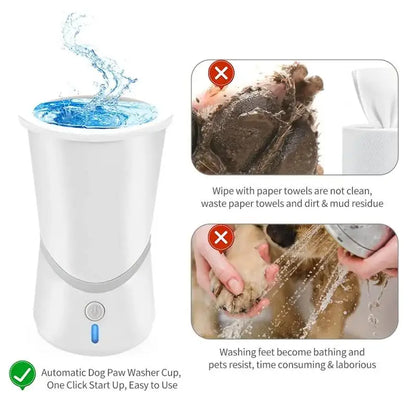 Portable Automatic Dog Paw Cleaner - Silicone Foot Washer for Small and Medium-Sized Dogs