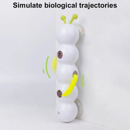 Motion-Activated Rechargeable Caterpillar Cat Toy with Tail for Indoor Cats